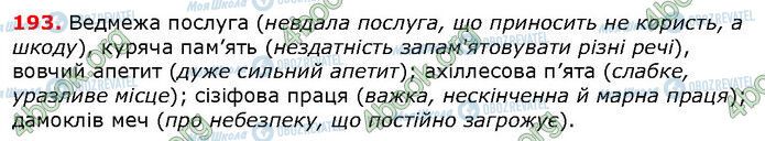 ГДЗ Українська мова 6 клас сторінка 193